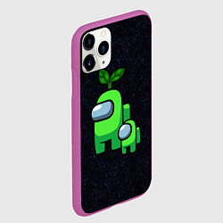 Чехол iPhone 11 Pro матовый Among us Lime kid lime, цвет: 3D-фиолетовый — фото 2