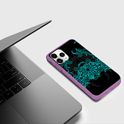Чехол iPhone 11 Pro матовый Узоры магия, цвет: 3D-фиолетовый — фото 2