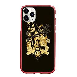 Чехол iPhone 11 Pro матовый Bendy And The Ink Machine, цвет: 3D-красный