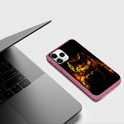 Чехол iPhone 11 Pro матовый Bendy And The Ink Machine, цвет: 3D-малиновый — фото 2