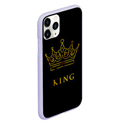 Чехол iPhone 11 Pro матовый KING, цвет: 3D-светло-сиреневый — фото 2