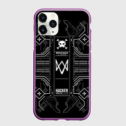 Чехол iPhone 11 Pro матовый WATCH DOGS: LEGION, цвет: 3D-фиолетовый