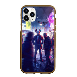 Чехол iPhone 11 Pro матовый Маска Watch dogs Z, цвет: 3D-коричневый