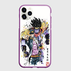 Чехол iPhone 11 Pro матовый JOJO, цвет: 3D-фиолетовый