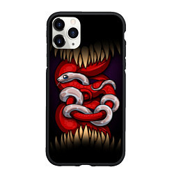 Чехол iPhone 11 Pro матовый Monster and snake