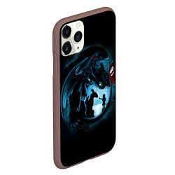 Чехол iPhone 11 Pro матовый Как приручить дракона, цвет: 3D-коричневый — фото 2