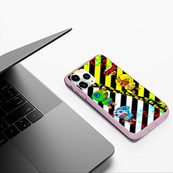 Чехол iPhone 11 Pro матовый Brawl STARS OFF-WHITE, цвет: 3D-розовый — фото 2