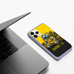 Чехол iPhone 11 Pro матовый Among Us, цвет: 3D-светло-сиреневый — фото 2