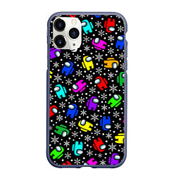 Чехол iPhone 11 Pro матовый Snowfall impostors, цвет: 3D-серый