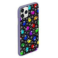 Чехол iPhone 11 Pro матовый Snowfall impostors, цвет: 3D-серый — фото 2