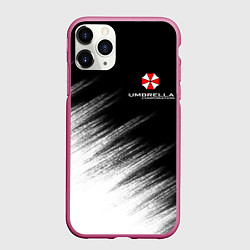 Чехол iPhone 11 Pro матовый Амбрелла, цвет: 3D-малиновый