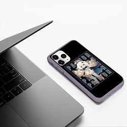 Чехол iPhone 11 Pro матовый Genshin Impact, цвет: 3D-серый — фото 2