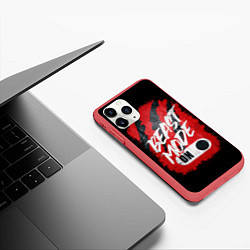 Чехол iPhone 11 Pro матовый Режим Зверя вкл, цвет: 3D-красный — фото 2