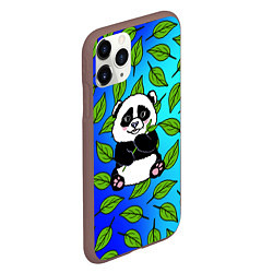 Чехол iPhone 11 Pro матовый Панда, цвет: 3D-коричневый — фото 2