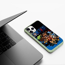 Чехол iPhone 11 Pro матовый One Piece, цвет: 3D-салатовый — фото 2