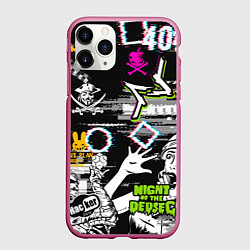 Чехол iPhone 11 Pro матовый Watch Dogs, цвет: 3D-малиновый
