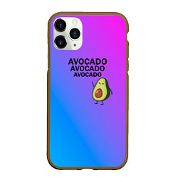 Чехол iPhone 11 Pro матовый Авокадо, цвет: 3D-коричневый