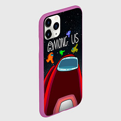Чехол iPhone 11 Pro матовый AMONG US, цвет: 3D-фиолетовый — фото 2