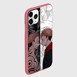 Чехол iPhone 11 Pro матовый Jujutsu Kaisen Сукуна х Юдзи, цвет: 3D-малиновый — фото 2