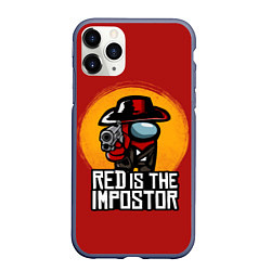 Чехол iPhone 11 Pro матовый Red Is The Impostor