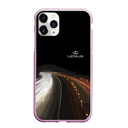 Чехол iPhone 11 Pro матовый Night route, цвет: 3D-розовый