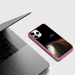 Чехол iPhone 11 Pro матовый Night route, цвет: 3D-малиновый — фото 2