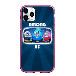 Чехол iPhone 11 Pro матовый HAPPY AMONG US