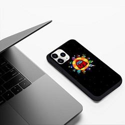Чехол iPhone 11 Pro матовый Among Us, цвет: 3D-черный — фото 2