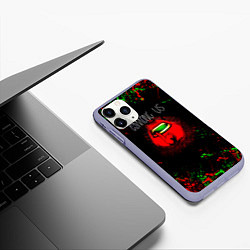 Чехол iPhone 11 Pro матовый Among Us, цвет: 3D-светло-сиреневый — фото 2