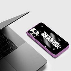 Чехол iPhone 11 Pro матовый CYBER calligraphy, цвет: 3D-фиолетовый — фото 2