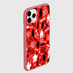 Чехол iPhone 11 Pro матовый ROBLOX, цвет: 3D-малиновый — фото 2