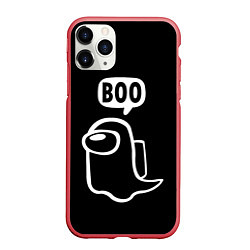 Чехол iPhone 11 Pro матовый BOO Among Us