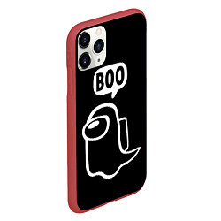 Чехол iPhone 11 Pro матовый BOO Among Us, цвет: 3D-красный — фото 2