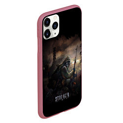 Чехол iPhone 11 Pro матовый S T A L K E R, цвет: 3D-малиновый — фото 2