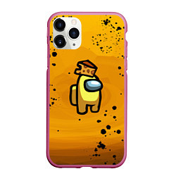 Чехол iPhone 11 Pro матовый Among Us Cheese Z, цвет: 3D-малиновый