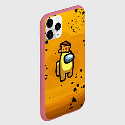 Чехол iPhone 11 Pro матовый Among Us Cheese Z, цвет: 3D-малиновый — фото 2