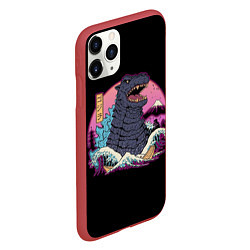 Чехол iPhone 11 Pro матовый Godzilla, цвет: 3D-красный — фото 2