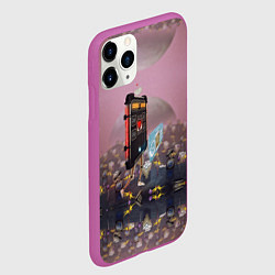 Чехол iPhone 11 Pro матовый AbstractWalking, цвет: 3D-фиолетовый — фото 2
