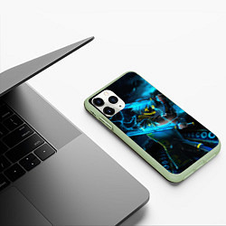 Чехол iPhone 11 Pro матовый NEON SAMURAI, цвет: 3D-салатовый — фото 2