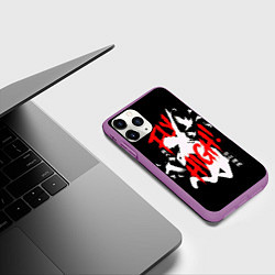 Чехол iPhone 11 Pro матовый Haikyuu Haikyu Haikuu !, цвет: 3D-фиолетовый — фото 2
