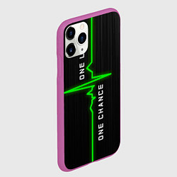 Чехол iPhone 11 Pro матовый ОДНА ЖИЗНЬ - ОДИН ШАНС, цвет: 3D-фиолетовый — фото 2