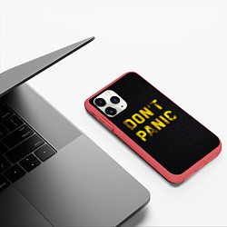 Чехол iPhone 11 Pro матовый DONT PANIC, цвет: 3D-красный — фото 2