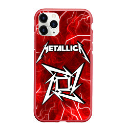 Чехол iPhone 11 Pro матовый METALLICA, цвет: 3D-красный