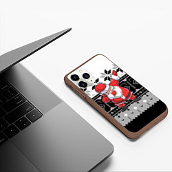 Чехол iPhone 11 Pro матовый Свитер Santa DAB, цвет: 3D-коричневый — фото 2