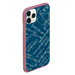 Чехол iPhone 11 Pro матовый Математика, цвет: 3D-малиновый — фото 2