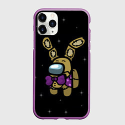 Чехол iPhone 11 Pro матовый AMONG US, цвет: 3D-фиолетовый