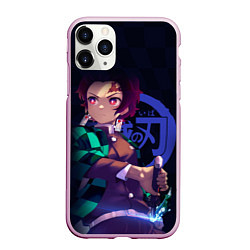 Чехол iPhone 11 Pro матовый Танджиро Камадо, цвет: 3D-розовый