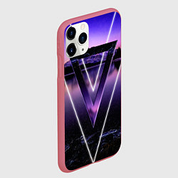 Чехол iPhone 11 Pro матовый ОЗЕРО, цвет: 3D-малиновый — фото 2