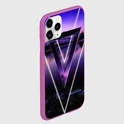 Чехол iPhone 11 Pro матовый ОЗЕРО, цвет: 3D-фиолетовый — фото 2