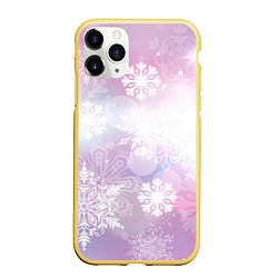 Чехол iPhone 11 Pro матовый Снежинки